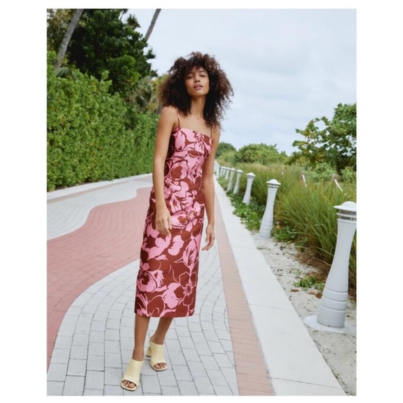 💗VALENTINES💗NWT Tanya Taylor Neema Dress in Peony Brandy Sz 2 - Picture 4 of 16